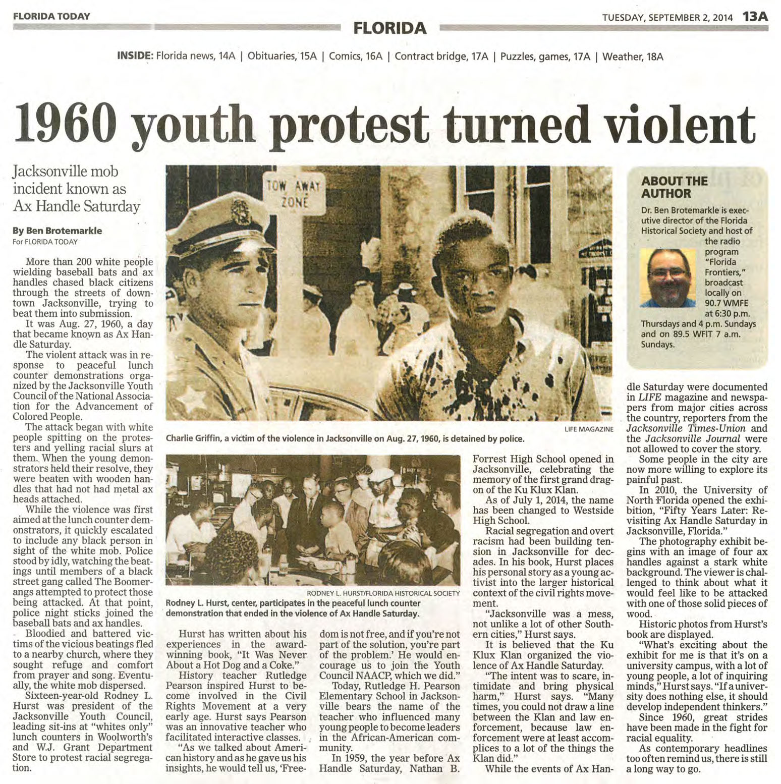 "Ax Handle Saturday" A dark day in Jacksonville history occurred 56